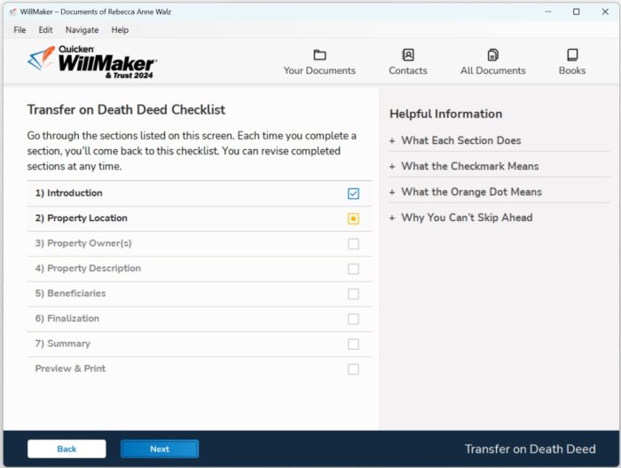 Death Deed checklist