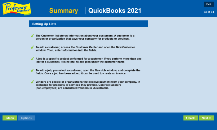 Course Summaries, Objectives, Introductions, and end-of-chapter quiz questions all reinforce learning.